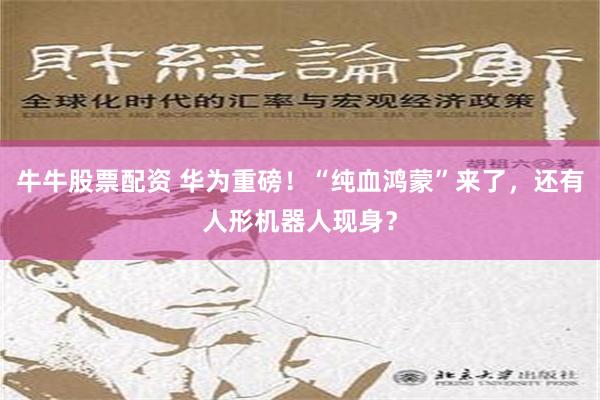 牛牛股票配资 华为重磅！“纯血鸿蒙”来了，还有人形机器人现身？