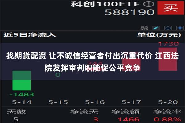 找期货配资 让不诚信经营者付出沉重代价 江西法院发挥审判职能促公平竞争