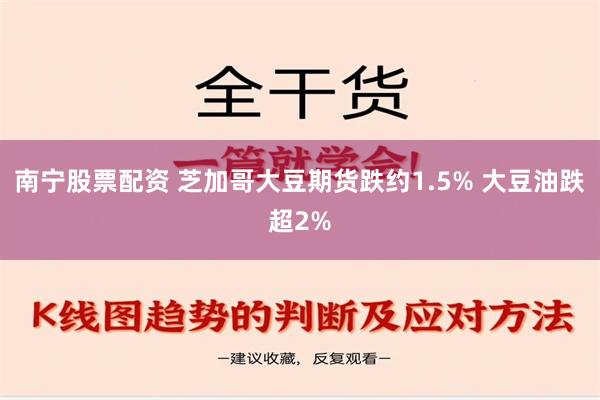 南宁股票配资 芝加哥大豆期货跌约1.5% 大豆油跌超2%